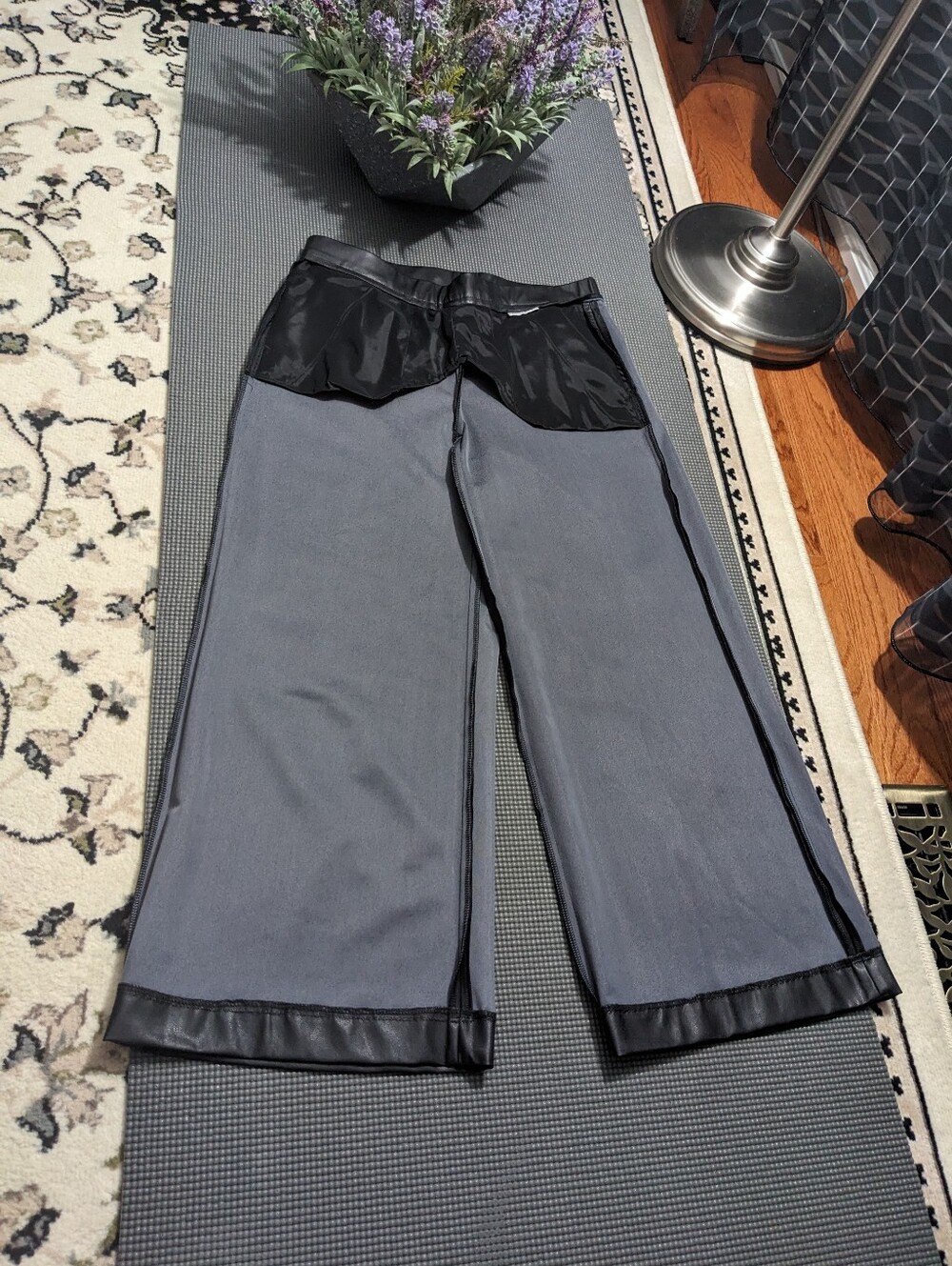RAFFAELLO ROSSI Black Faux Leather Pants - Picture 9 of 13
